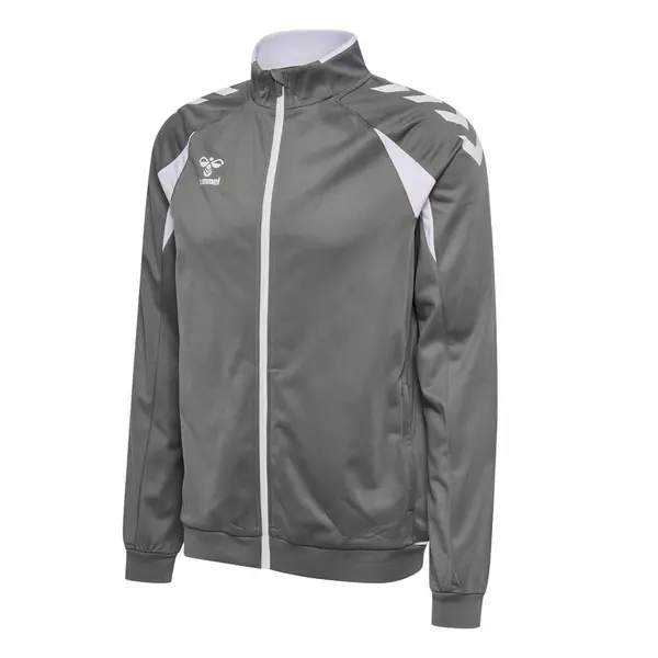 Bluza hummel CORE 2.0 POLY ZIP - 1299 STEEL GRAY/WHITE, 3XL
