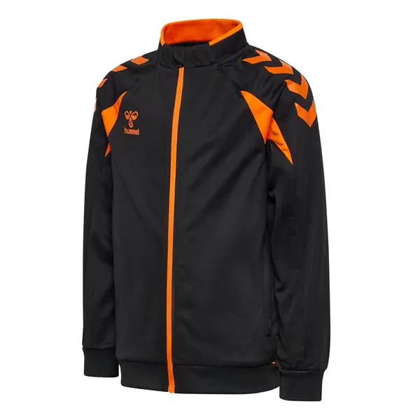 Bluza hummel CORE 2.0 POLY ZIP COPII - 2461 Black/orange tiger, 128