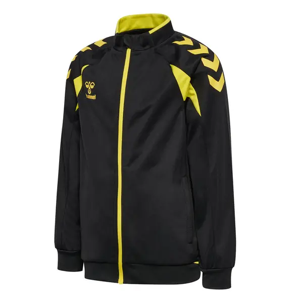 Bluza hummel CORE 2.0 POLY ZIP COPII - 5138 BLACK/BLAZING YELLOW, 128