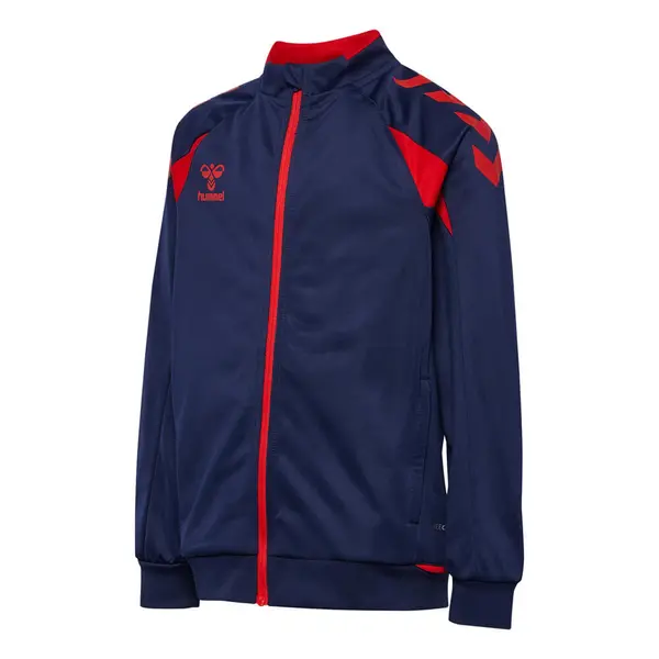 Bluza hummel CORE 2.0 POLY ZIP COPII - 7276 Marine/true red, 128