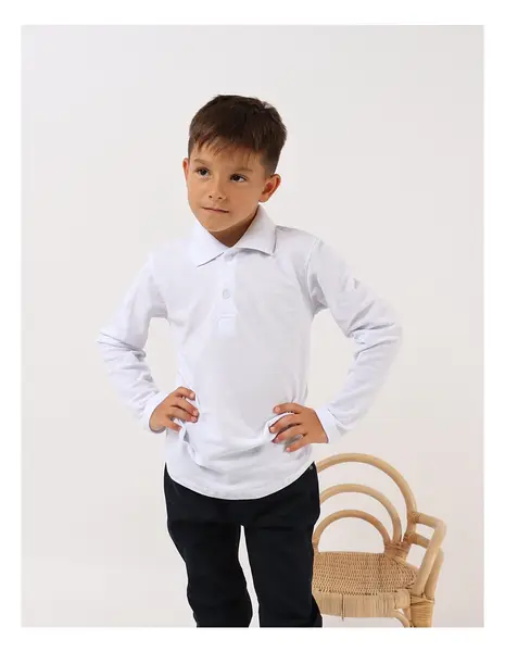 Bluza pentru baietei stil POLO model alb
