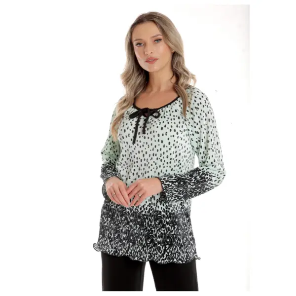 Bluza snur CP25026 vernil & negru, Cesy | marimea XL