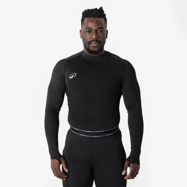 Bluză termică pentru fotbal, mânecă lungă, Keepdry Club negru unisex