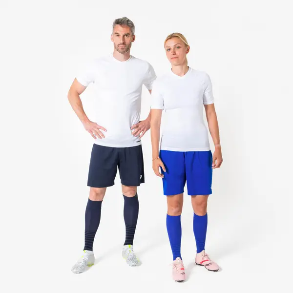 Bluză termică pentru fotbal, mânecă scurtă, Keepdry alb, unisex