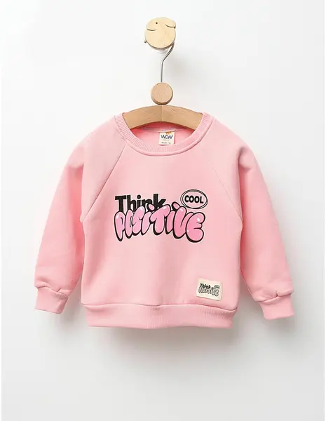 Bluza vatuita Think Positive model roz