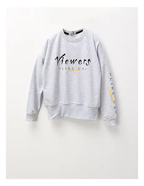 Bluza Viewers LIKE us, gri