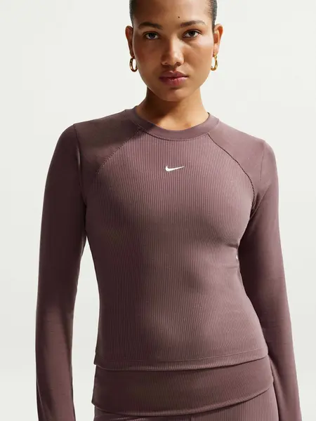 Bluza W Nsw Chill Knit Rib Ls Top