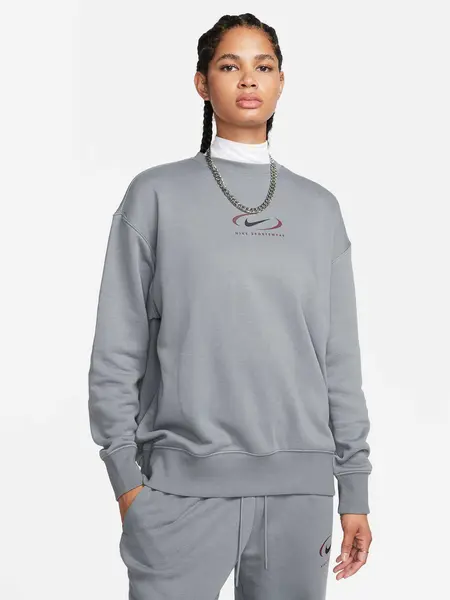 Bluza W Nsw Phnx Flc Os Crew Prnt Sw