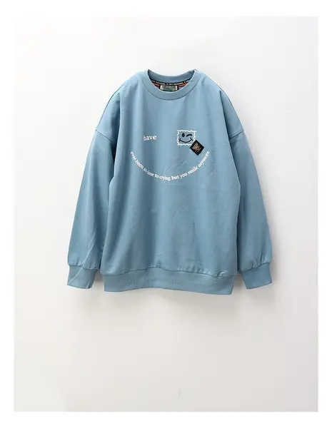 Bluza You Smile, albastru