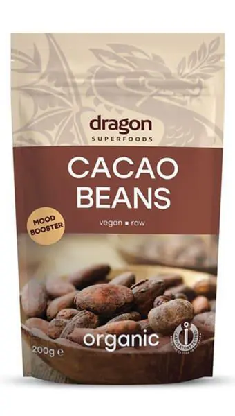 Boabe de cacao, 200 g, Dragon Superfoods