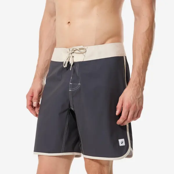 Boardshort surf șort de baie surf semi-lung 18" 500 Sober Albastru Bărbați