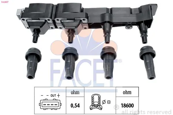 bobina de inductie FACET OE Equivalent 9.6307