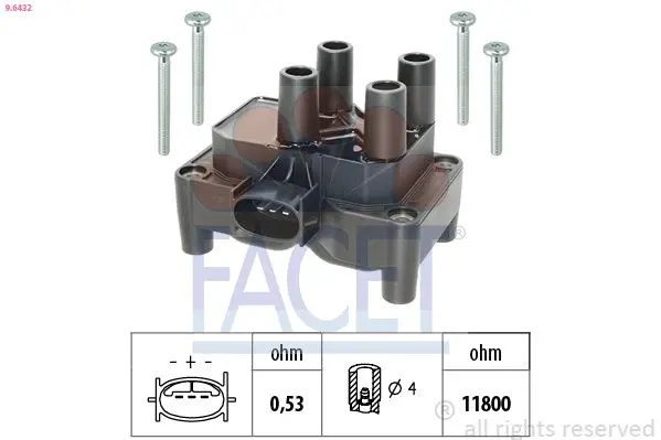bobina de inductie FACET OE Equivalent 9.6432