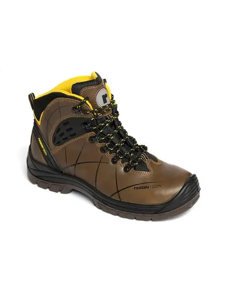 Bocanci cu bombeu si lamela, Oregon Rossini S3 SRC, piele nabuc, culoarea maro 40, MARO