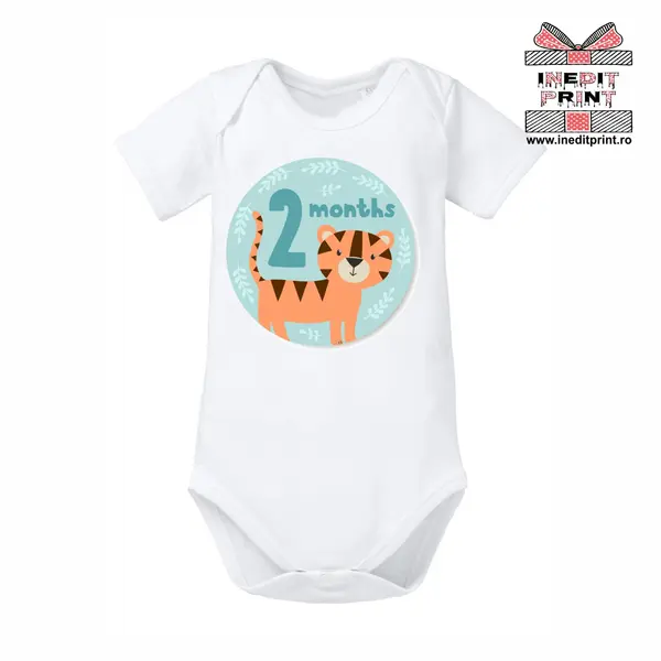 Body 1-12 MONTHS - TPC19 Alb Maneca Scurta, 12 Luni (Nr 80)