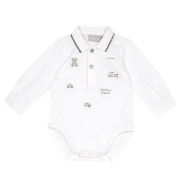 Body bebe Chicco cu broderie, Alb, 00273-69MFCO