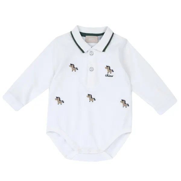 Body bebe Chicco cu broderie, alb, 07904-67MFCO
