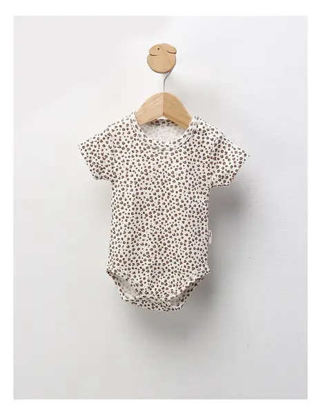 Body bebe MS alb leopard