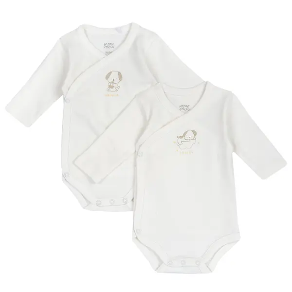 Body bebelusi Chicco, set doua bucati, alb, 00903-69MFCI