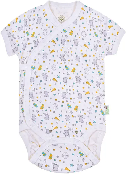 Body cu mânecă scurtă Bio Baby - bumbac organic, 74 cm, 6-9 luni