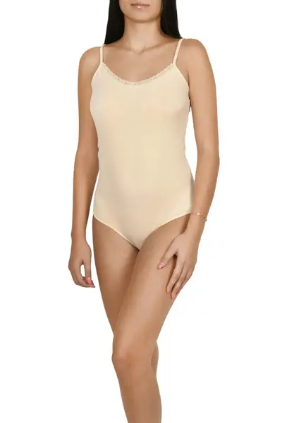 Body dama, tip maiou, Lemila, bej (Marime body: XL)
