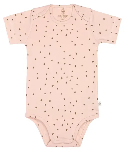 Body pentru bebeluși cu mânecă scurtă Lassig - Gots, 74/80 cm, 7-12 luni, Powder Pink