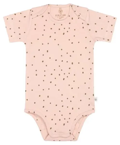 Body pentru bebeluși cu mânecă scurtă Lassig - Gots, 86/92 cm, 12-24 luni, Powder Pink