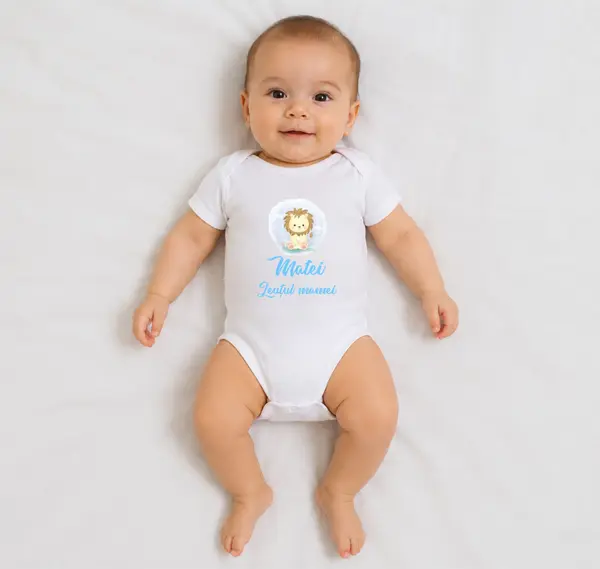 Body Personalizat Leutul lui Mami - TPC18 Alb Maneca Lunga, 24 Luni (Nr 92)