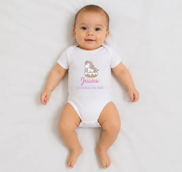 Body Personalizat Printesa lui Tati - TPC17 Alb Maneca Lunga, 24 Luni (Nr 92)