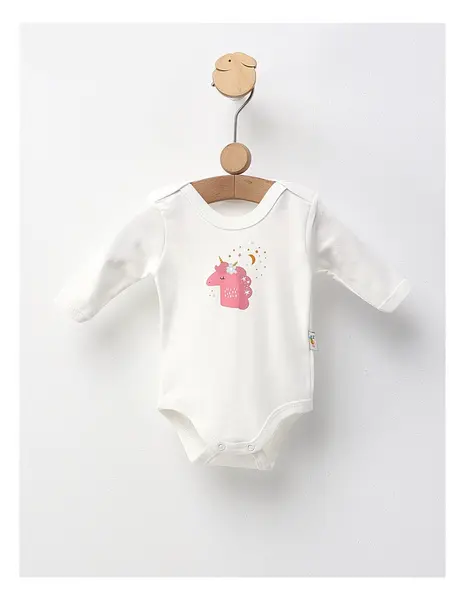 Body Sleepy Unicorn, cu ecru