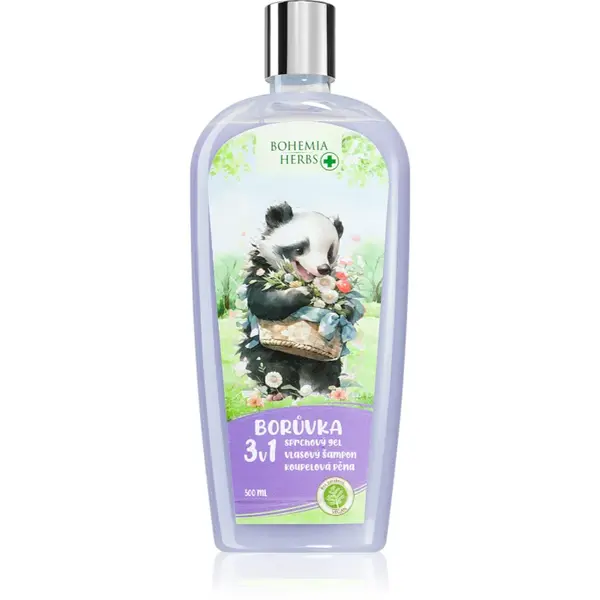 Bohemia Gifts Bohemia Herbs Blueberry spumant de baie și gel de duș pentru copii 500 ml