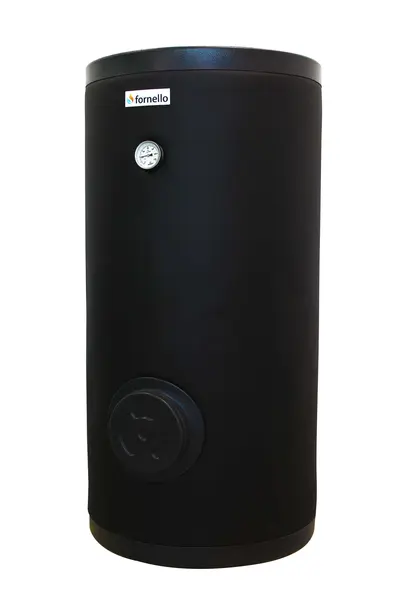 Boiler cu o serpentina FORNELLO SOL 200 LT 1S, pentru centrala termica si solar, montaj pe sol, izolatie termica, manta de protectie , flansa de vizitare.