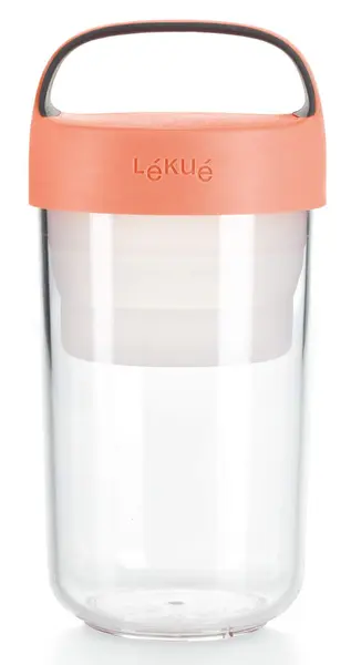 Bol pentru mâncare Lékué – On The Go, 600 ml, coral