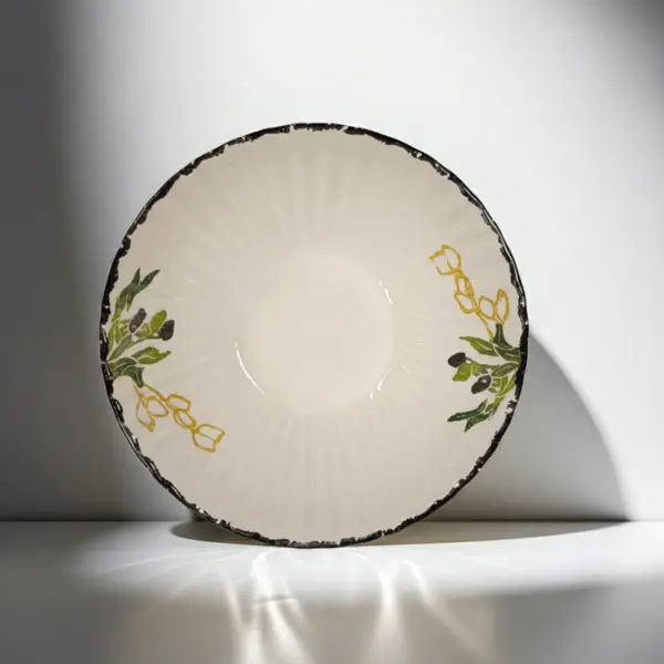 Bol pentru salată Morello - Olive, ceramic, 23 cm