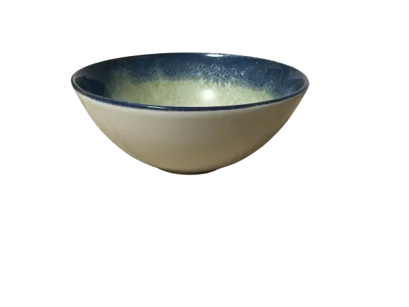 Bol pentru supa si ciorba, ceramica, albastru, model Lago,16 cm