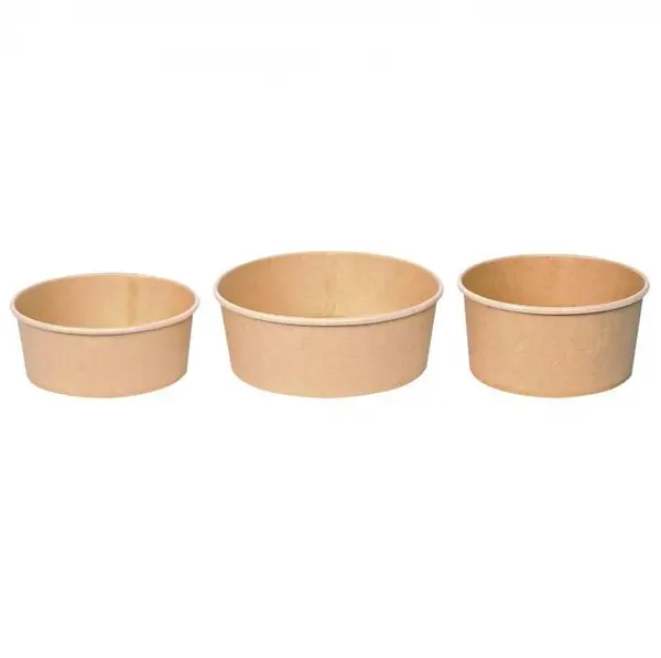 Bol salata CAESAR 1.000ml, diam.15cm - hartie kraft impregnata PLA - inalt 7.8 cm