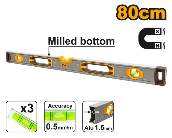 Boloboc 40cm Magnetic Industrial INGCO HSL38040M