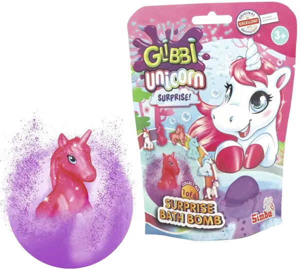 Bombă de baie cu jucărie Simba Toys Glibbi - Unicorn, sortiment