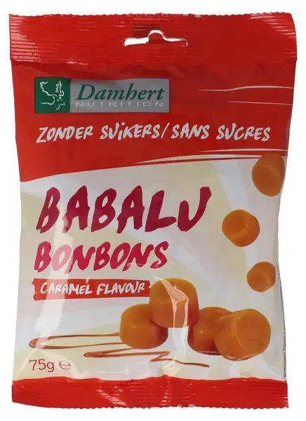 Bomboane cu caramel, fără zahăr, 75 g, Damhert