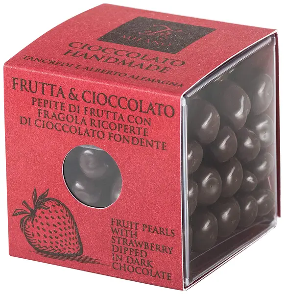 Bomboane cu ciocolata neagra si capsuni - Frutta & Cioccolato | T'a Milano