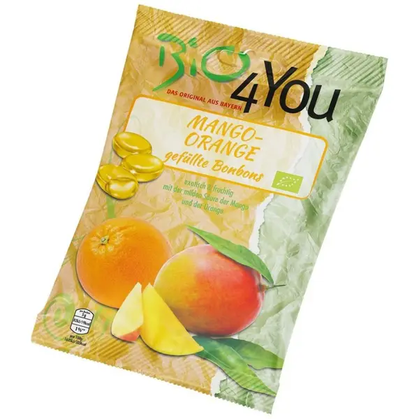 Bomboane cu mango si portocala fara gluten, eco - 75 g