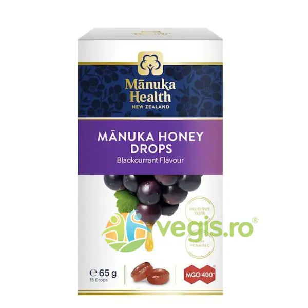 Bomboane cu Miere de Manuka MGO™ 400+ si Coacaze 65g