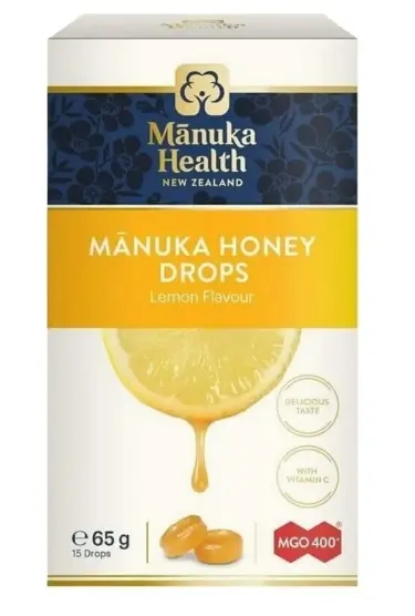 Bomboane cu miere de manuka și lămâie, 65 g, Manuka Health