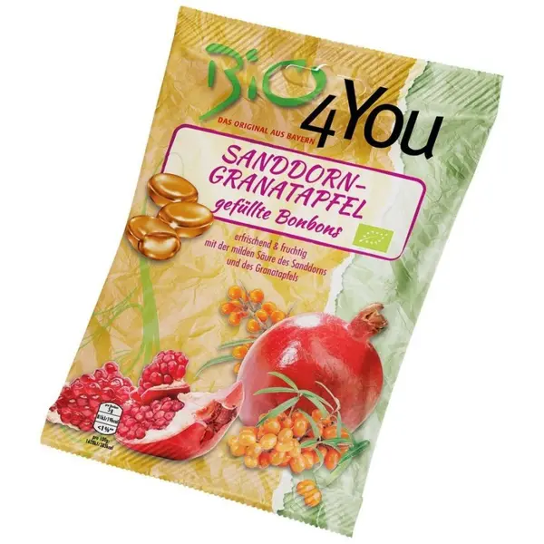 Bomboane cu rodie si catina fara gluten, eco - 75 g