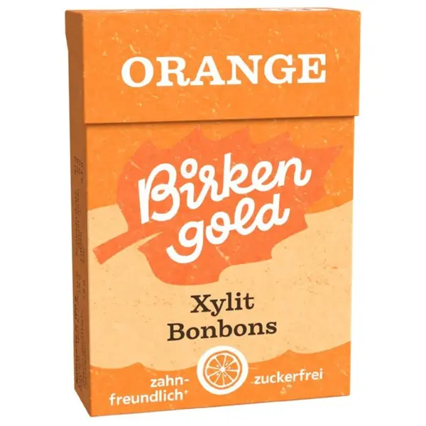 Bomboane cu Xylitol si Portocale, Birkengold, 30 g