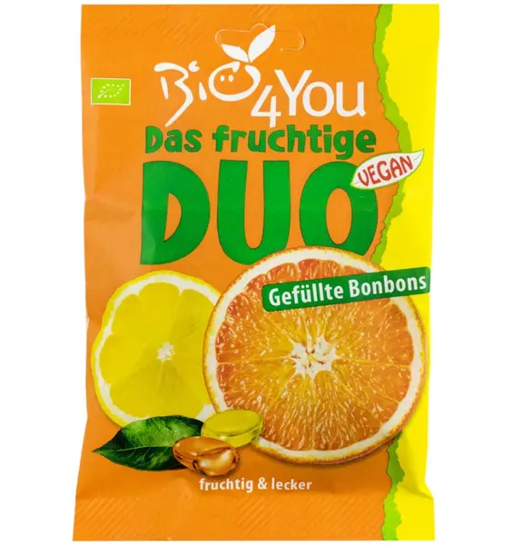Bomboane duo cu portocala si lamaie, eco - 75 g