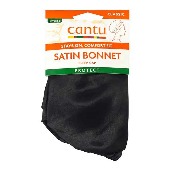 Boneta neagra din satin pentru protejarea parului Protect Classic, 1 bucata, Cantu