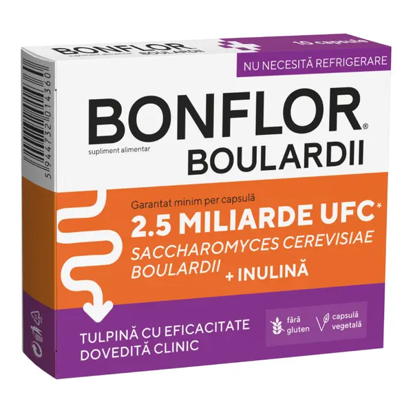Bonflor Boulardii, 10 capsule, Fiterman Pharma