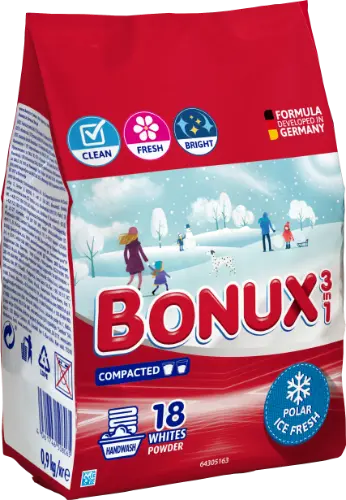 Bonux Detergent automat, 1.17 kg, 18 spalari, 3in1 Polar Ice Fresh