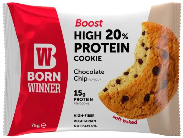 Boost Protein Cookie, șoco chip, 75 g, Born Winner